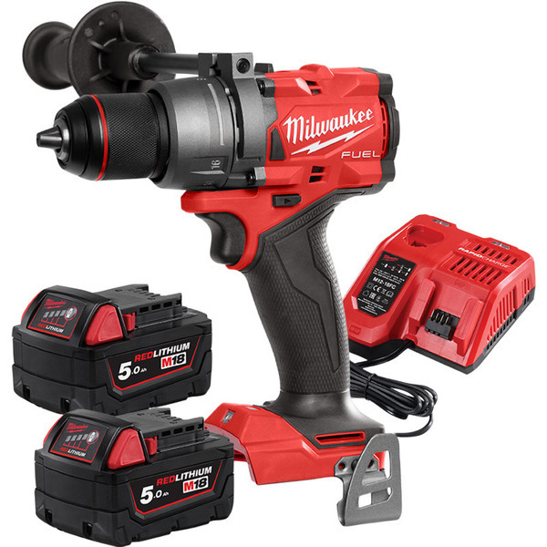 Milwaukee M18 Slagboremaskine - 18V FPD3-402C inkl. 2x5,0Ah batterier