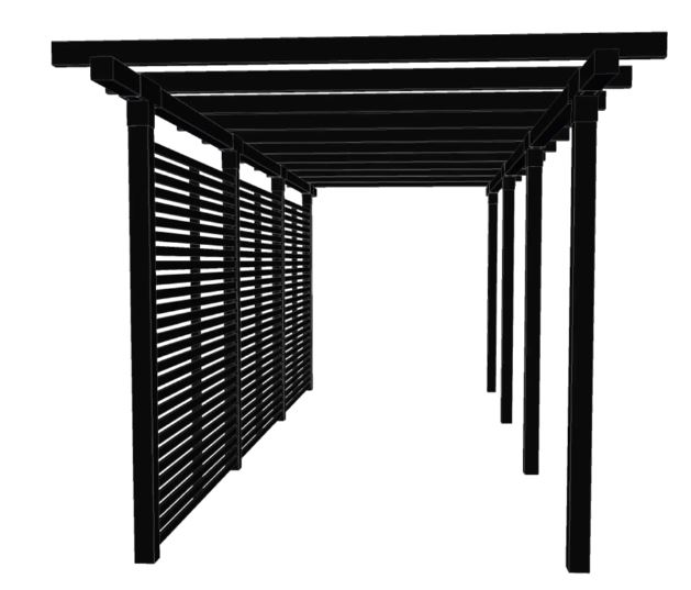 Plus Pergola - Aflang Byg Selv Overdækning med Hegn