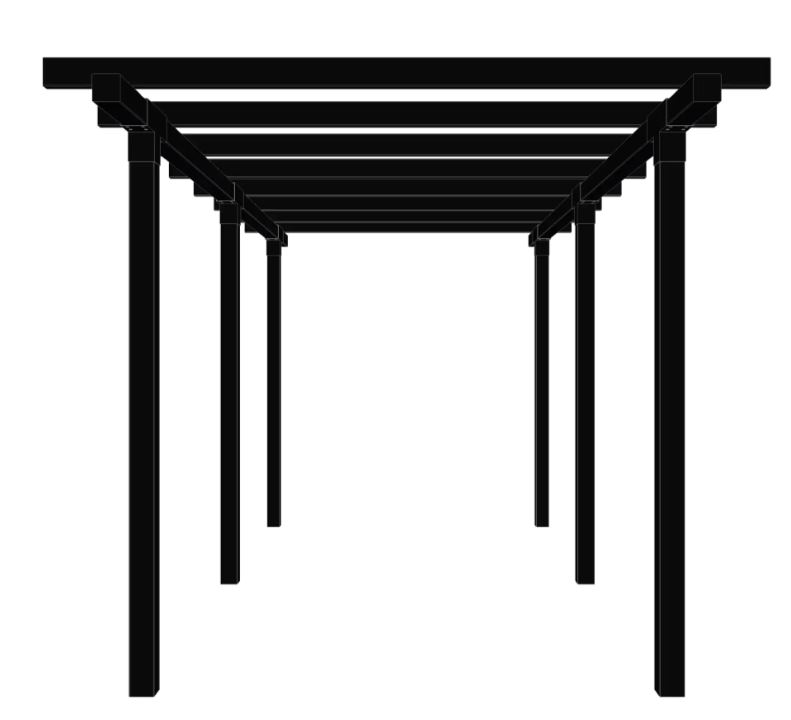 PLUS Pergola - Aflangt Byg Selv Dobbeltmodul