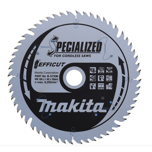 Makita Klinge TCT 56T Efficut - Ø20mm - 165x1,45mm