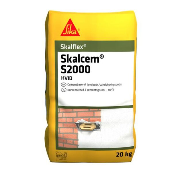 Skalcem Vandskuringsmørtel S2000 Hvid - 20kg
