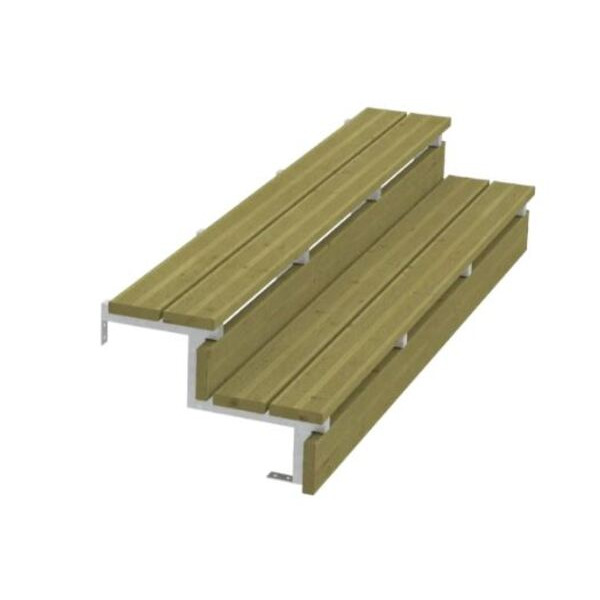 PLUS Terrassetrappe 2 trin - 34,2° - 180 cm 