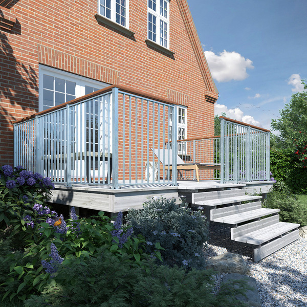 PLUS Terrassetrappe 6 trin - 34,2° - 180 cm