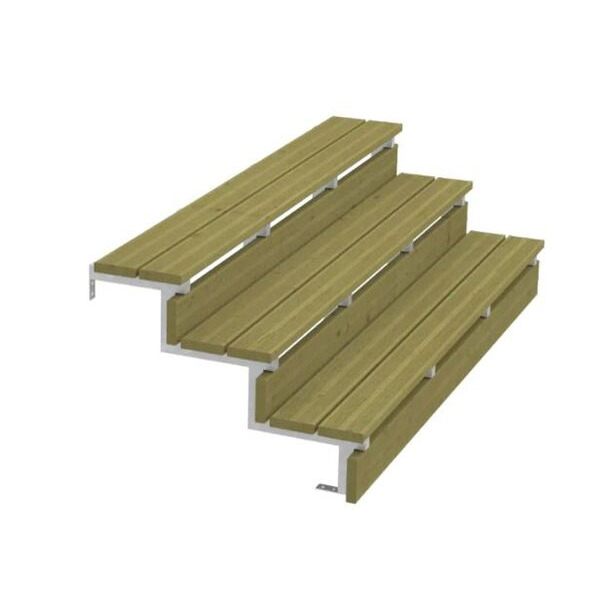 PLUS Terrassetrappe 3 trin - 34,2° - 180 cm 