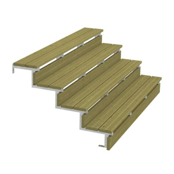 PLUS Terrassetrappe 4 trin - 34,2° - 180 cm 