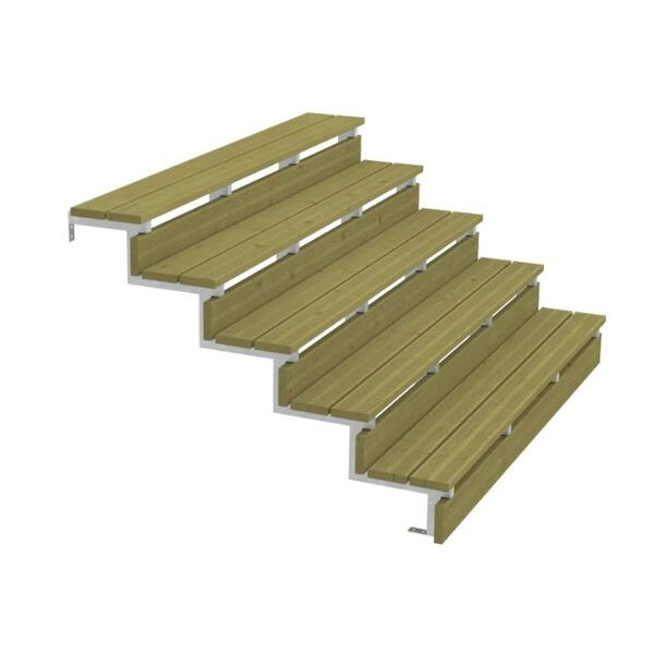 PLUS Terrassetrappe 5 trin - 34,2° - 180 cm 