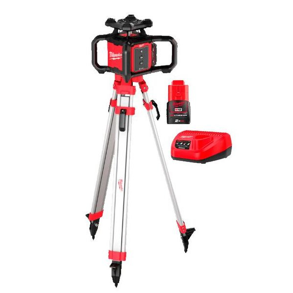 Milwaukee Horisontal Rotationslaser med ONE-KEY og Stativ - Sæt