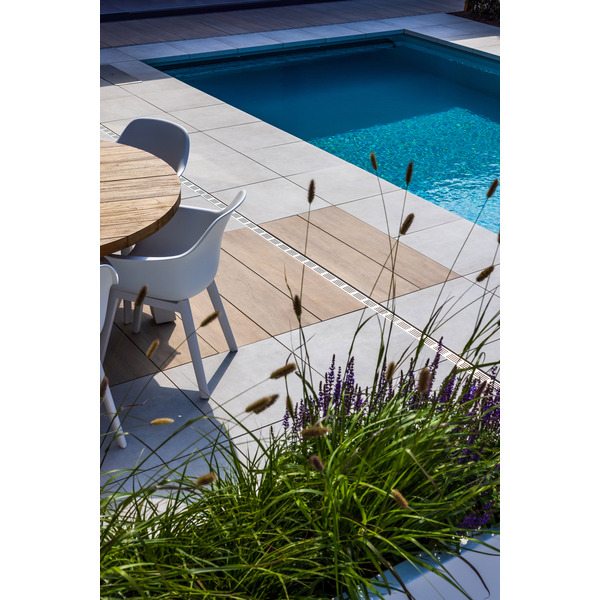 Plastmo Linjedræn Rende Med Rist i Alu sølv - Slmline 6x10,3x100cm