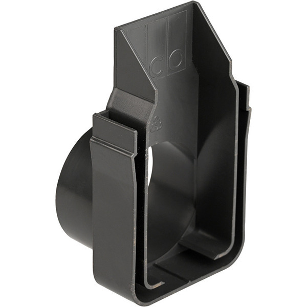 Plastmo Linjedræn Endevæg med udløb - Slimline 5,8x10x4,4cm