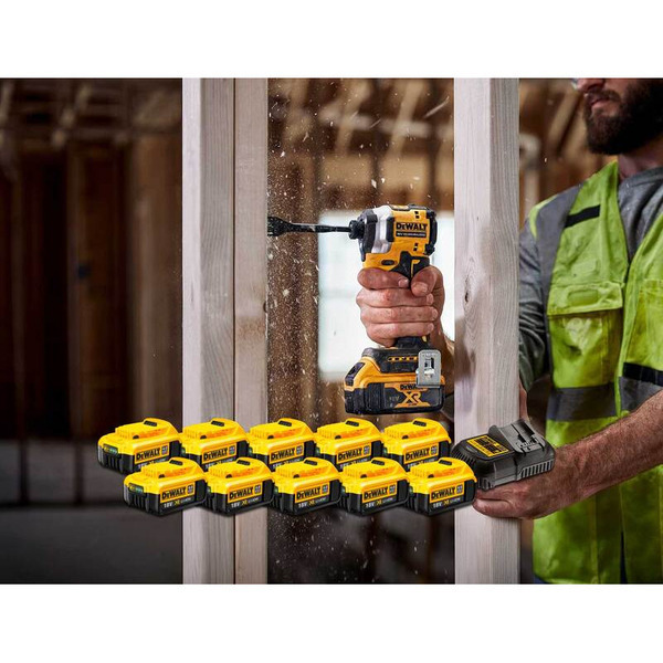 DEWALT XR Slagskruemaskine DCF850N-XJ - Batteripakke DCB182PAK - 10 stk