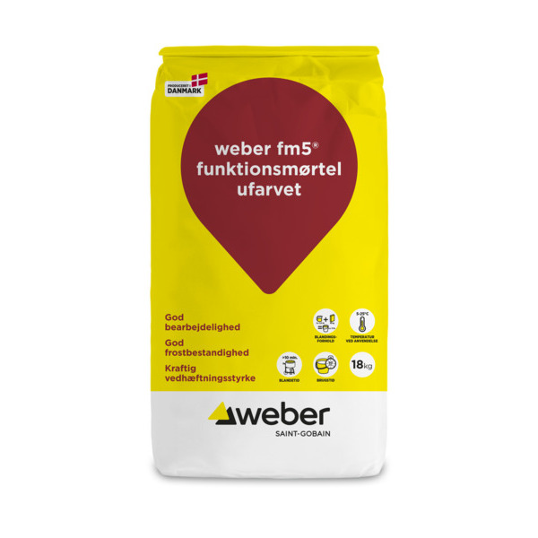 Weber FM5 Funktionsmørtel Ufarvet - 18kg