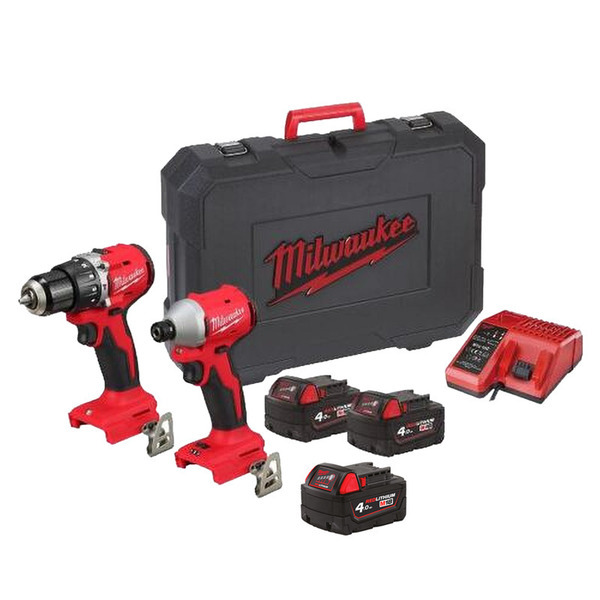 Milwaukee M18 Powerpack 2 dele BLCPP2A-402C + Ekstra 4,0Ah Batteri - 18V Sæt
