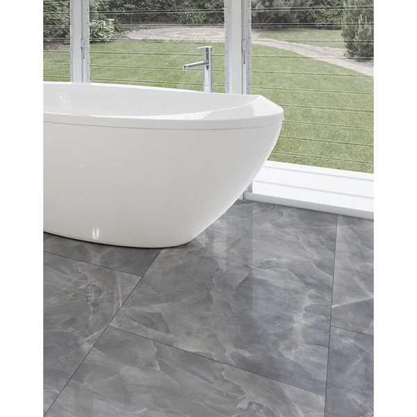 Onyx Grey Retc. Poleret Gulv/-vægflise - 60x120cm