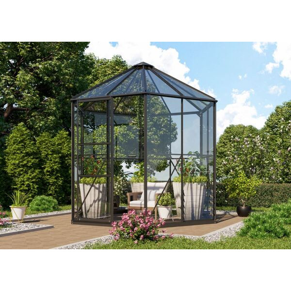 Vitavia Hera 4500 - 4.5 m² - Drivhus - 3mm Hærdet Glas - Sort