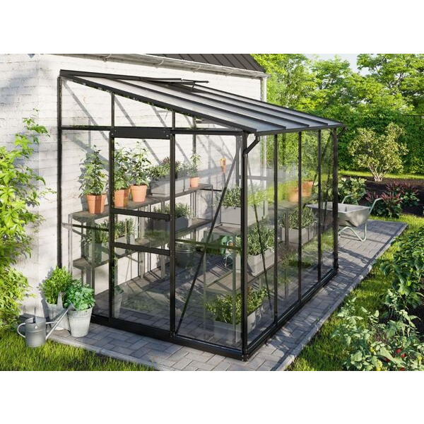 Vitavia Ida 5200 - 5.2 m² - Vægdrivhus - 3mm Hærdet Glas - Sort
