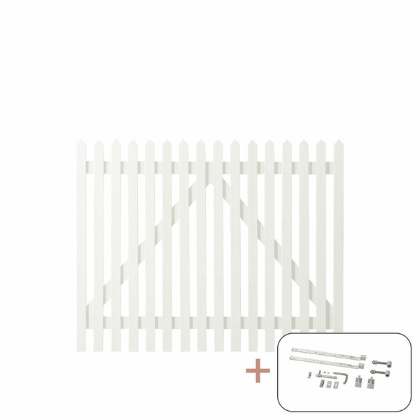 Skagen Lux - Stakit Hegn - Bred låge - 150×120 cm