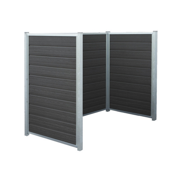 Plus Renovationsskjul Artura m/stålstolper til nedstøbning - 99x142x189cm