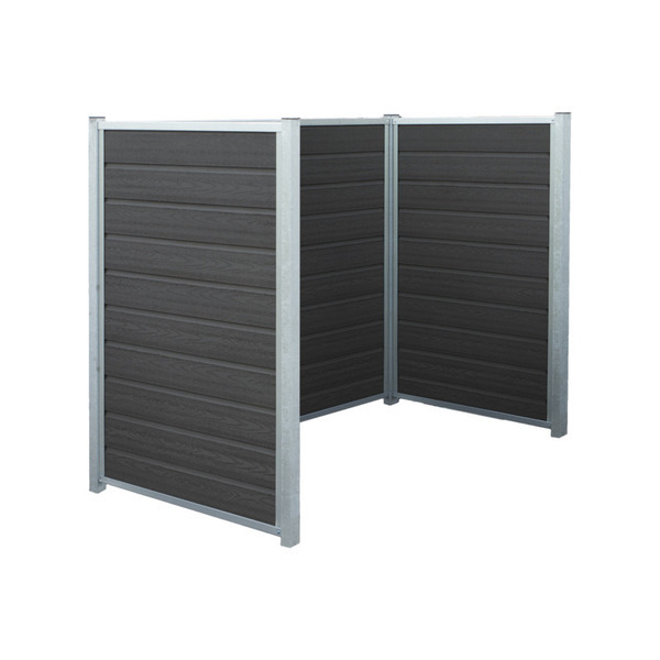 Plus Renovationsskjul Artura m/stålstolper til nedstøbning - 99x142x288cm