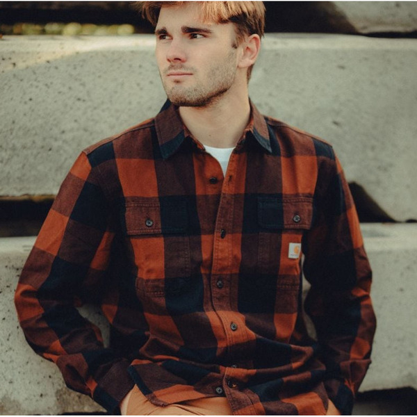 Carhartt Long Sleeve Plaid Skjorte