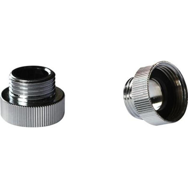 Overgangsmuffe 3/4" x 1/2" - krom