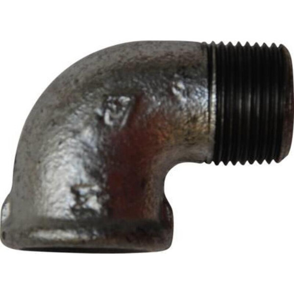 Vinkel Galv. 90G 1/2'' Indv.+ Udv. Gevind