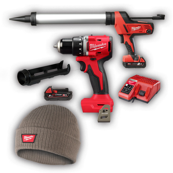 Milwaukee M18 Powerpack BPP2T-202 + Brun Hue
