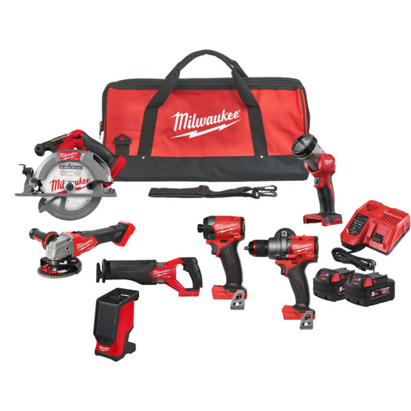 Milwaukee Powerpack M18 FPP6G3-502B + Bluetooth Højtaler