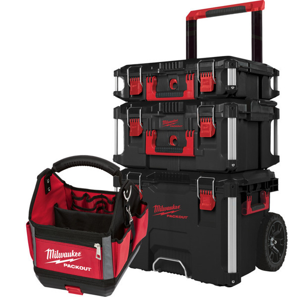 Milwaukee Packout Sæt 3 dele - 560x470x1000mm + Værkstøjstaske 25cm