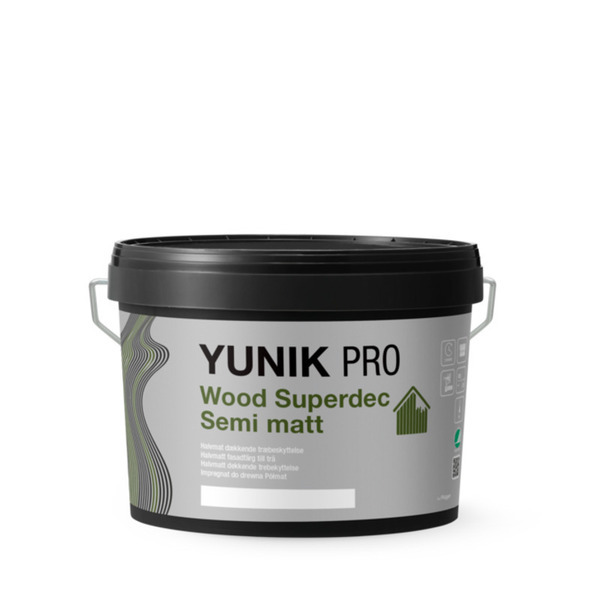 Yunik Pro Wood Superdec Semi Mat Hvid - 2,5L
