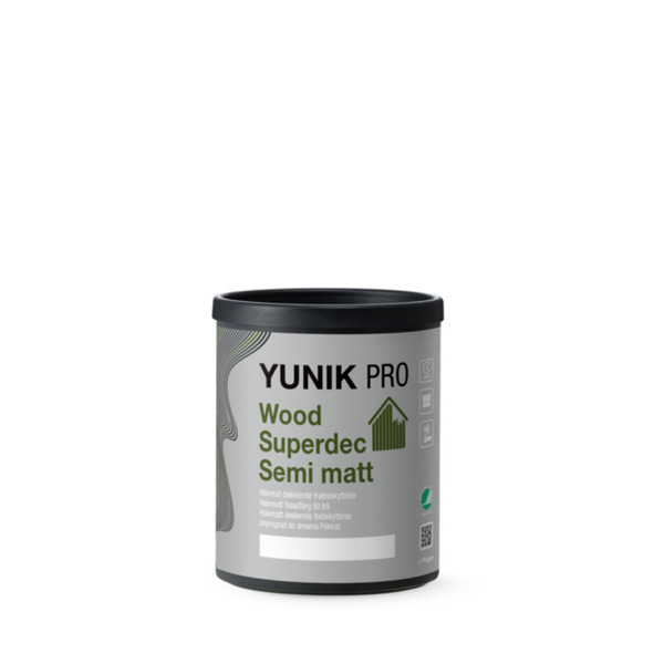 Yunik Pro Wood Superdec Semi Mat Hvid - 0,7L