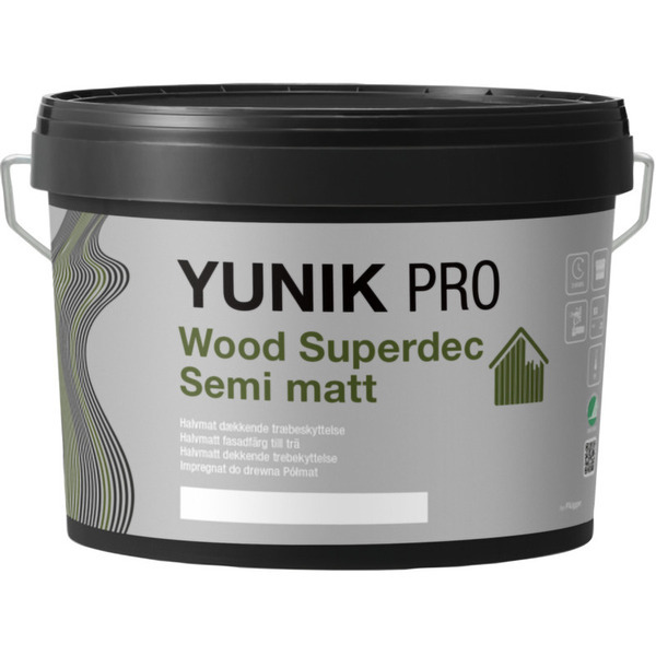 Yunik Pro Wood Superdec Semi Mat Sort - 2,5L