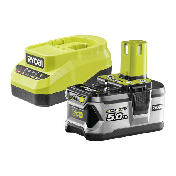 Ryobi ONE+ Batteri 5,0Ah + Oplader RC18120A-150