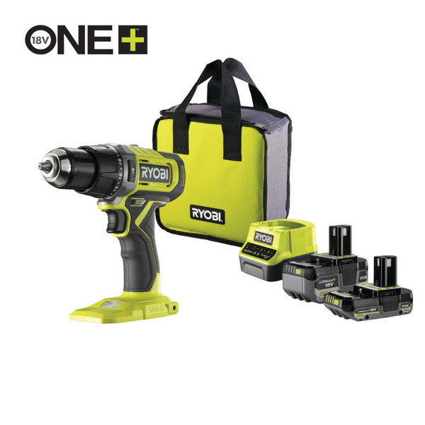 Ryobi ONE+ Slagboremaskine - 18V RPD18-2C52S m.. 2 batterier og lader