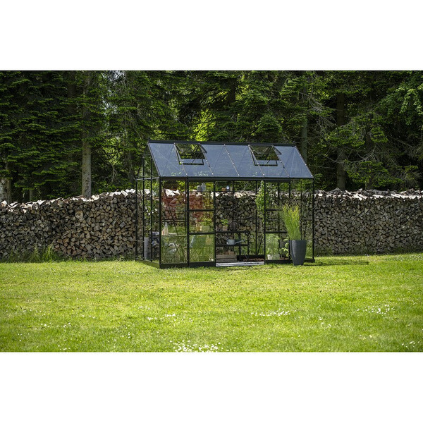 Juliana  Halls Icon Planthouse 6 Drivhus - 7,3 m² - Sort, 3 mm hærdet glas