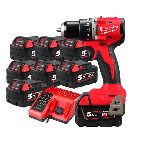 Milwaukee Slagboremaskine M18 BLPDRC-502C + 5,0Ah Batteri