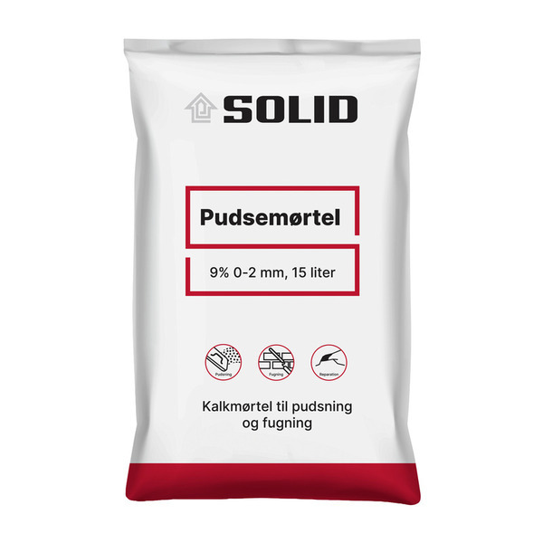 SOLID Pudsemørtel 9% 0-2mm - 15L