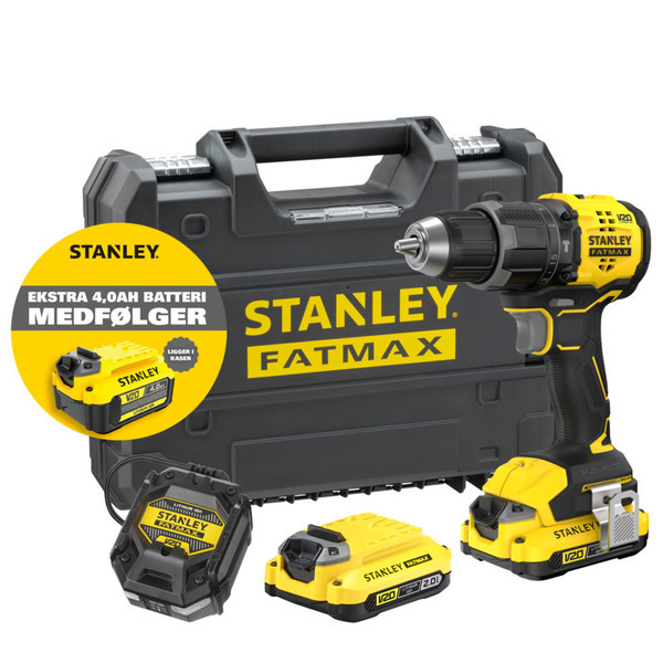 Stanley FatMax V20 Slagboremaskine SFMCD716D2T-DK - 18V  inkl. Batterier 