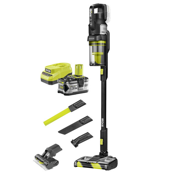 Ryobi ONE+ Ledningsfri Støvsuger + 5,0Ah Batteri & Lader