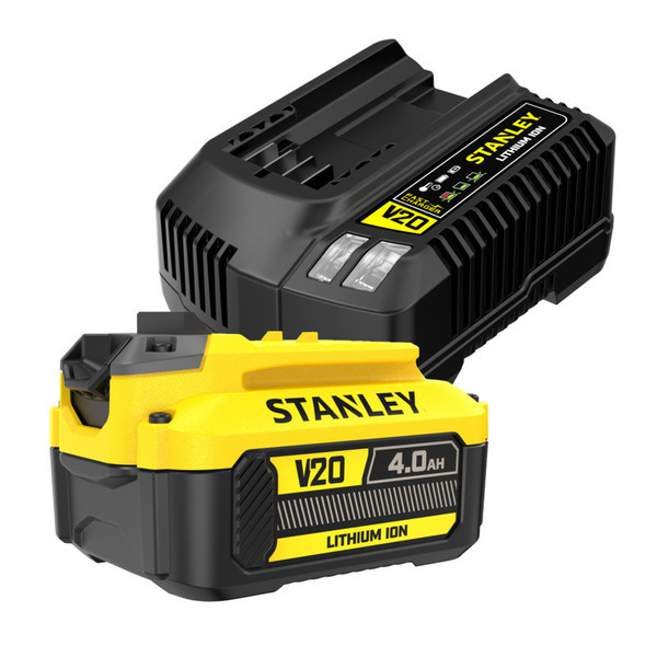 Stanley FatMax V20 Batteri 4,0Ah & V20 Hurtigoplader 