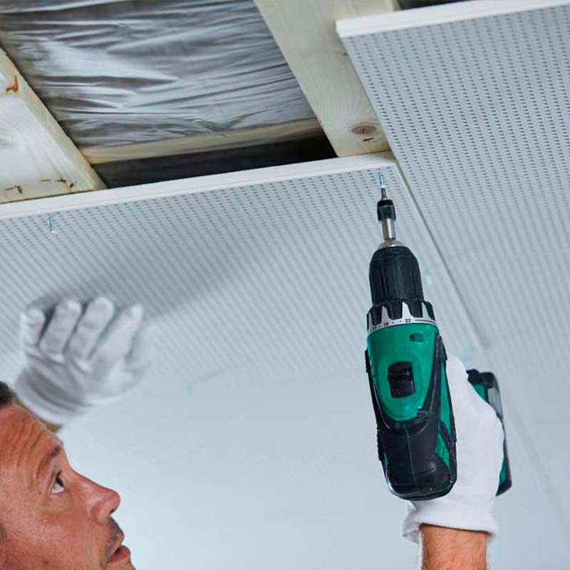 Forskallingsbrædder til loftpaneler og skillevægge