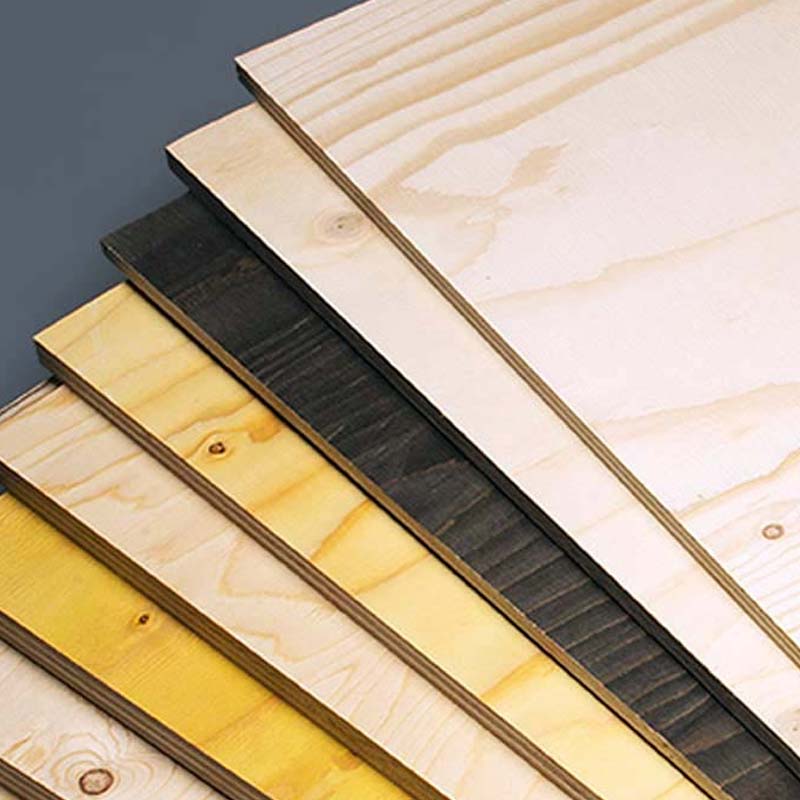 Forskellige typer krydsfiner plader