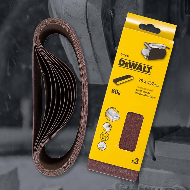 Slibebånd fra DEWLT til båndslibere