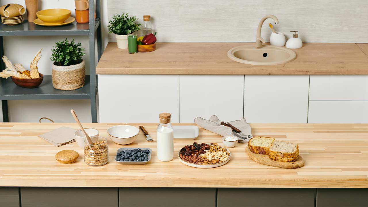 Træbordplader til køkkenbord, kontorbord og bad