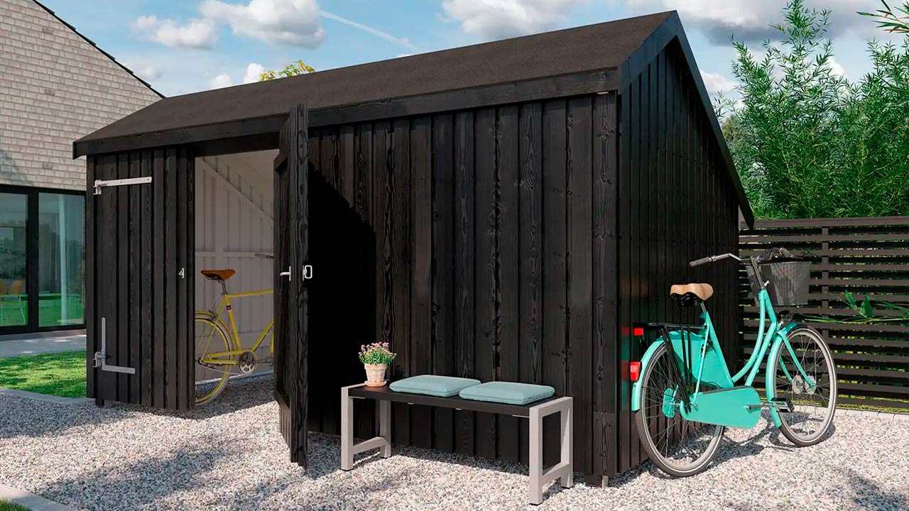 Redskabsskure til opbevaring af haveredskaber