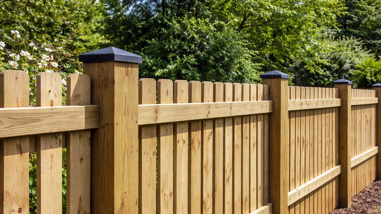 Hegnstolper i tr&aelig; til moderne havehegn