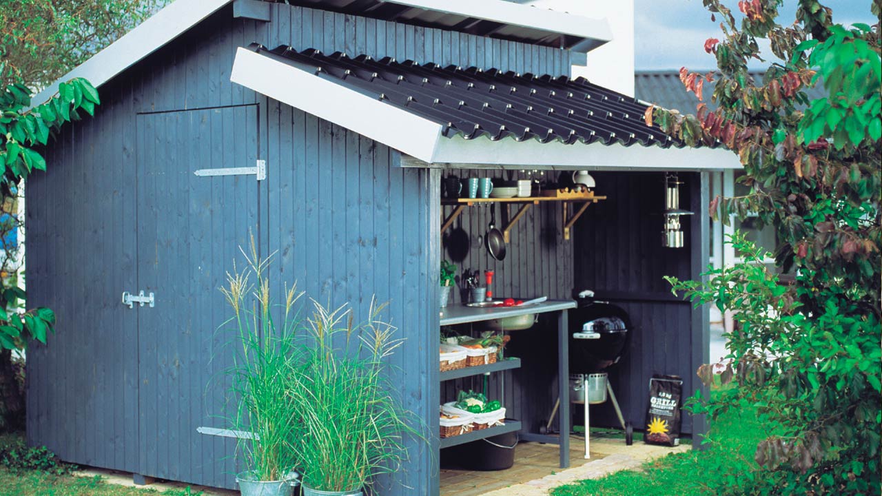 Havehus og redskabsskur i træ fra Plus
