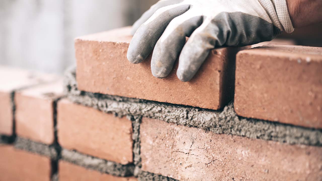 Muring med røde mursten