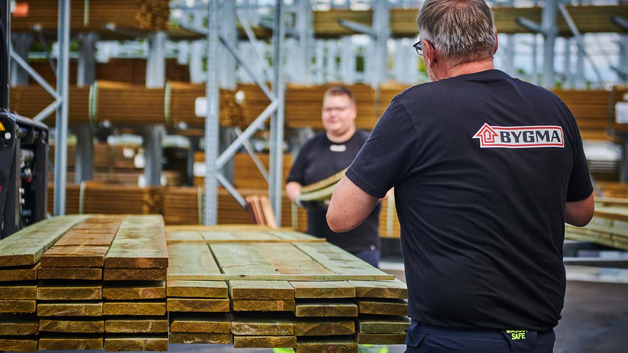 Træ fra Bygma trælast