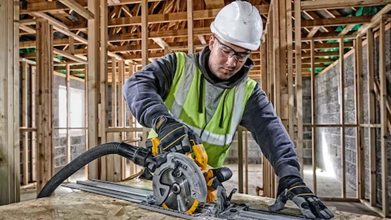 DEWALT rundsav med skinne