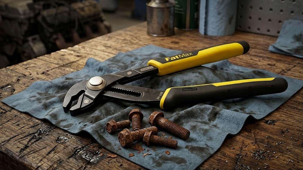 Papeg&oslash;jetang med rustne bolte og m&oslash;trikker